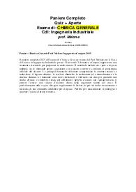 Paniere Chimica Generale Prof. Melone Ingegneria eCampus 2025
