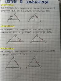 Appunti Sui 3 Criteri Di Congruenza