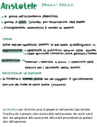 Appunti di filosofia su Aristotele