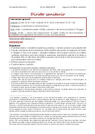 Appunti lezioni di diritto sanitario