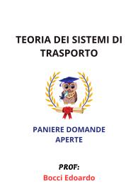 Paniere Verificato di TEORIA DEI SISTEMI DI TRASPORTO, Bocci Edoardo, 2025 - APERTE