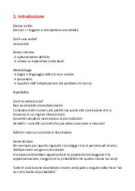 Appunti di Metodologia della ricerca sociale Prof. Marangoni Unisi