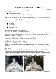 Appunti della prof. Linda Fregni per il corso di "Fotografia - Teorie e Tecniche"