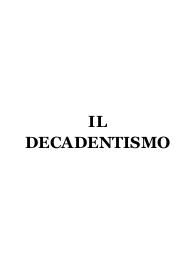 Decadentismo in italiano