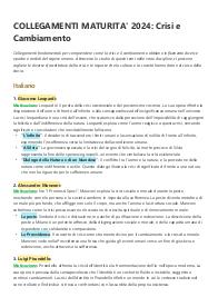 MATURITÀ 2024, collegamenti esame orale: CRISI e CAMBIAMENTO