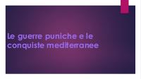 GUERRE PUNICHE E LE CONQUISTE MEDITERRANEE