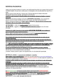 riassunto\ appunti di lezione estetica filosofica (prima parte)