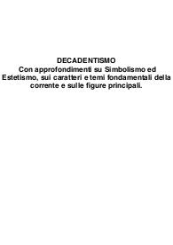 Il Decadentismo e i suoi temi