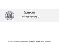 Slide di Fisica applicata ed elementi di biomeccanica