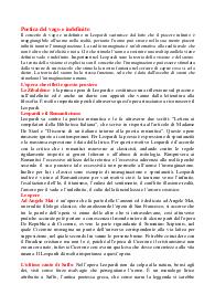 Poetica del vago e dell'indefinito di Leopardi + opere