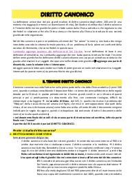 Appunti di diritto canonico - Università Cattolica - Prof. Chizzoniti