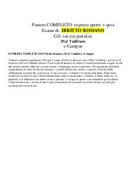 PANIERE COMPLETO 2025 Diritto Romano Prof. Valditara