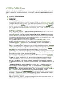 Riassunti sulla spesa pubblica