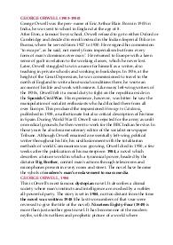 George Orwell and 1984 summary