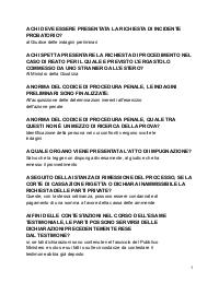 Paniere (quiz) svolto Diritto Processuale Penale. Quiz in ordine alfabetico