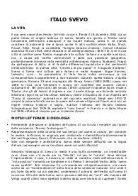 Appunti di Italo Svevo per 5a Liceo Classico