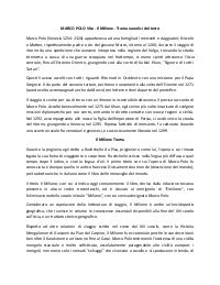 IL MILIONE di Marco Polo, riassunto ed analisi