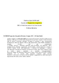 PANIERE Pragmatica Linguistica Messina eCampus 2025 – 263 Quiz Risolti
