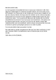 FRANCESE lettera a Aude