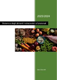 Appunti di Botanica degli alimenti funzionali e nutraceutici