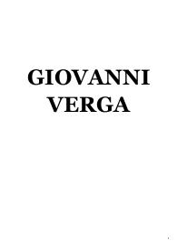 Verga la vita e le opere