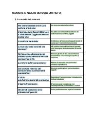 Paniere "Tecniche e analisi dei consumi"