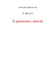 Il patrimonio culturale