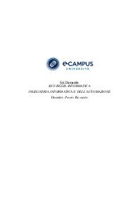 Paniere di SICUREZZA INFORMATICA, Prof PECORI, ECAMPUS - Chiuse