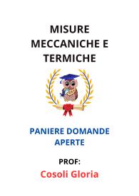 Paniere Verificato di MISURE MECCANICHE E TERMICHE, Cosoli Gloria, 2025 - RISPOSTE APERTE