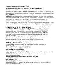 APPUNTI STORIA DELLA LINGUA ITALIANA