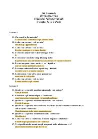 UNIVERSITA' E CAMPUS Set Domande DOCIMOLOGIA SCIENZE PEDAGOGICHE Docente: Raviolo Paolo
