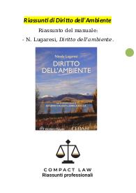 Riassunto integralmente sostitutivo di LUGARESI - Diritto dell'Ambiente