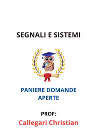 Paniere Verificato di SEGNALI E SISTEMI, 2025 - RISPOSTE APERTE