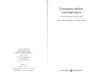 Letteratura Italiana contemporanea - libro intero
