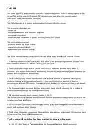INGLESE: THE EU