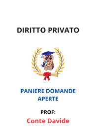 Paniere Verificato di DIRITTO PRIVATO, Conte Davide, 2025 - RISPOSTE APERTE