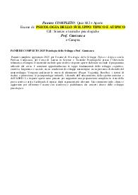 PANIERE COMPLETO 2025 Psicologia dello Sviluppo Prof. Camisasca
