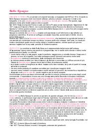 Belle Epoque - appunti di storia QUINTA SUPERIORE