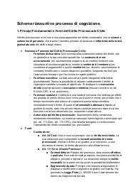 Compendio processo di cognizione