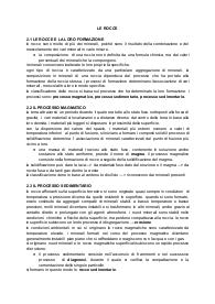 riassunto delle Rocce.scienze della terra