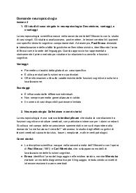 Domande aperte neuropsicologia ciccarelli