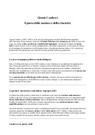 Spiegazione su Giosuè Carducci