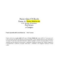 Paniere SUPER COMPLETO: Storia Medievale profssa Carraro scienze turismo