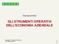 Gli strumenti operativi dell'economia aziendale