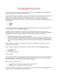 Economia Politica + esempio di domanda