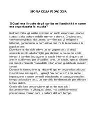 Risposte Aperte Storia della Pedagogia Voto 30 ECampus