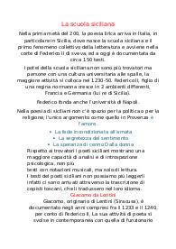 la scuola siciliana, i poeti comico-grotteschi e i poeti dello stilovo e siculo-toscani