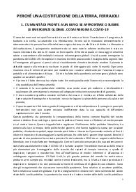 riassunto PERCHE' UNA COSTITUZIONE DELLA TERRA di Ferrajoli