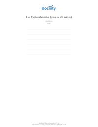 Caso clinico Colostomia