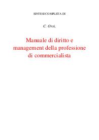 Manuale di diritto e management della professione di commercialista